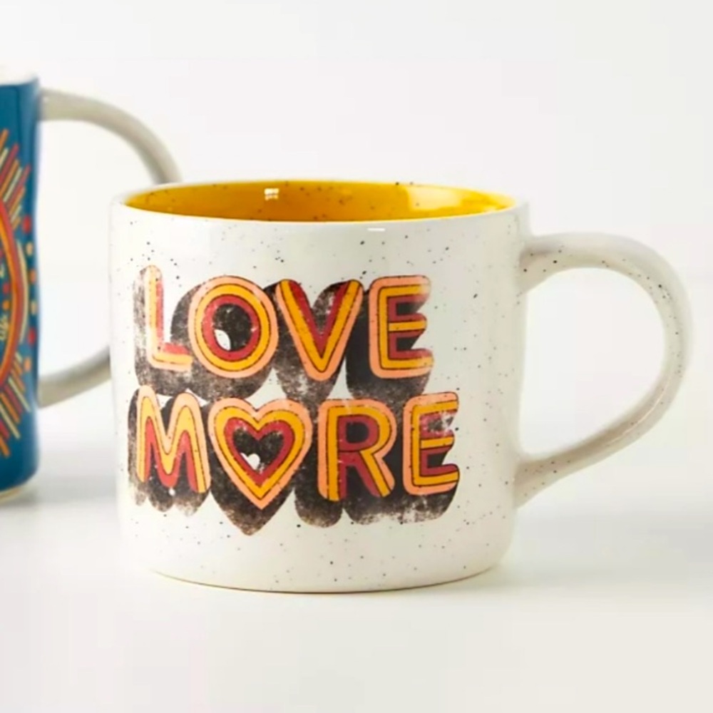 NWOT! Anthropologie X Dazey LA Love More Mug 🌼